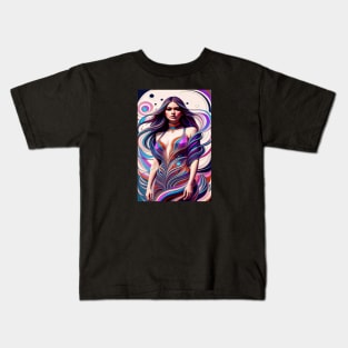 Abstract Fashion Style Female Model Art Kids T-Shirt